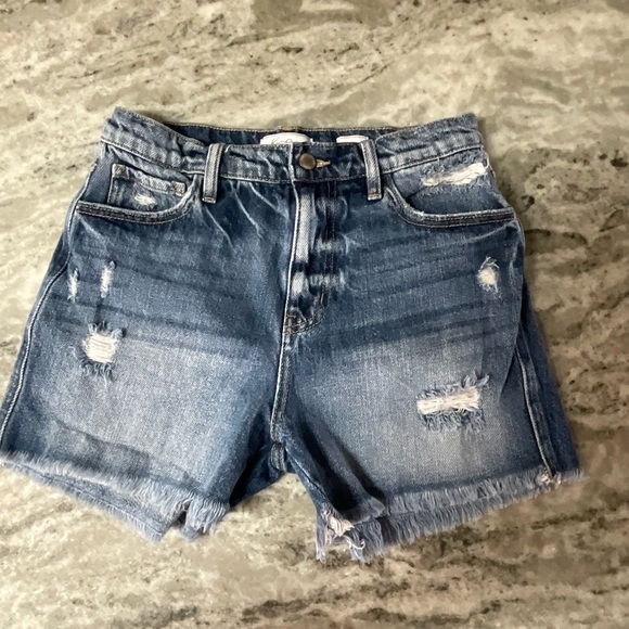 Kancan Estilo Women’s Distressed Ultra High Rise Denim Shorts Sz S (O1) - Picture 7 of 8